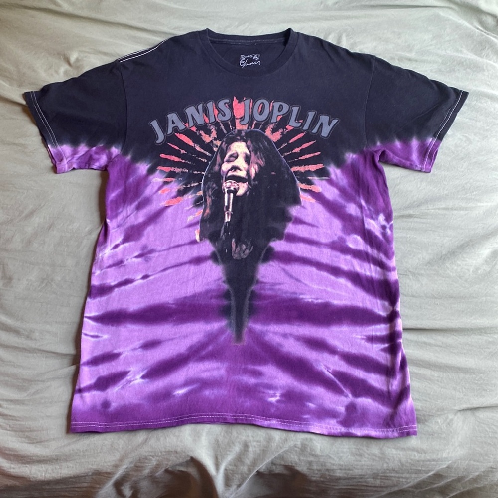 Janis Joplin Short Sleeve Tie Dye T-Shirt — Size Medium!!